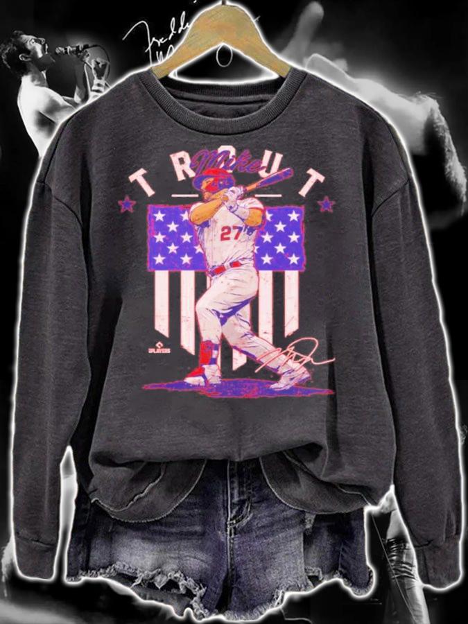 Mike Trout Los Angeles A Country Flag Football Shirt t-shirt sweatshirt