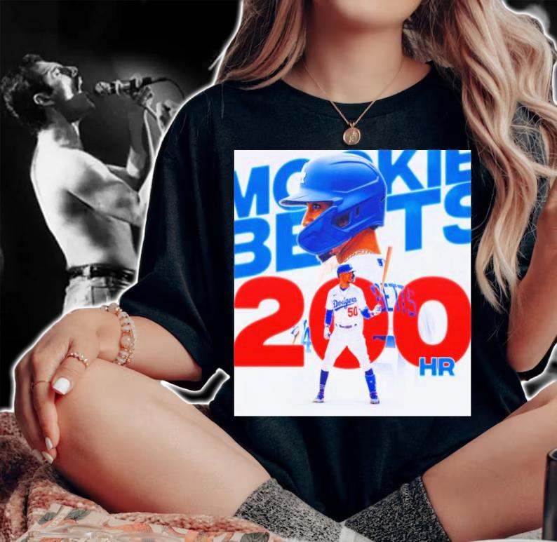 Mookie Betts Los Angeles Baseball 200 HR Shirt t-shirt woman shirt