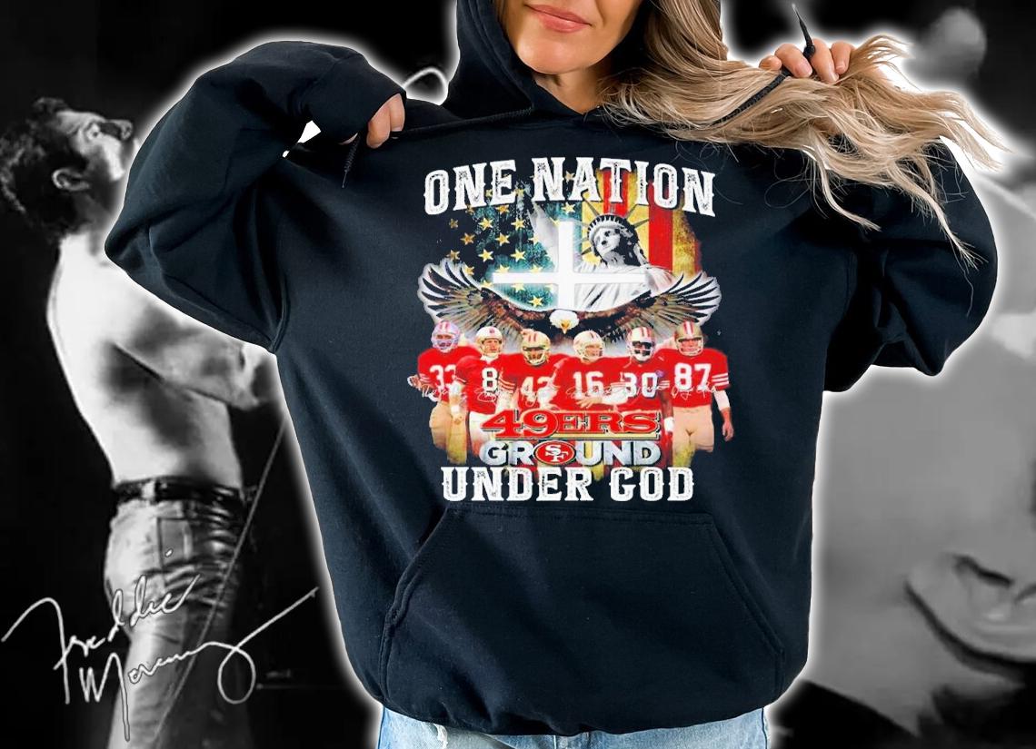 San Francisco 49ers One Nation 49ers Ground Under God Signatures Shirt t-shirt hoodie