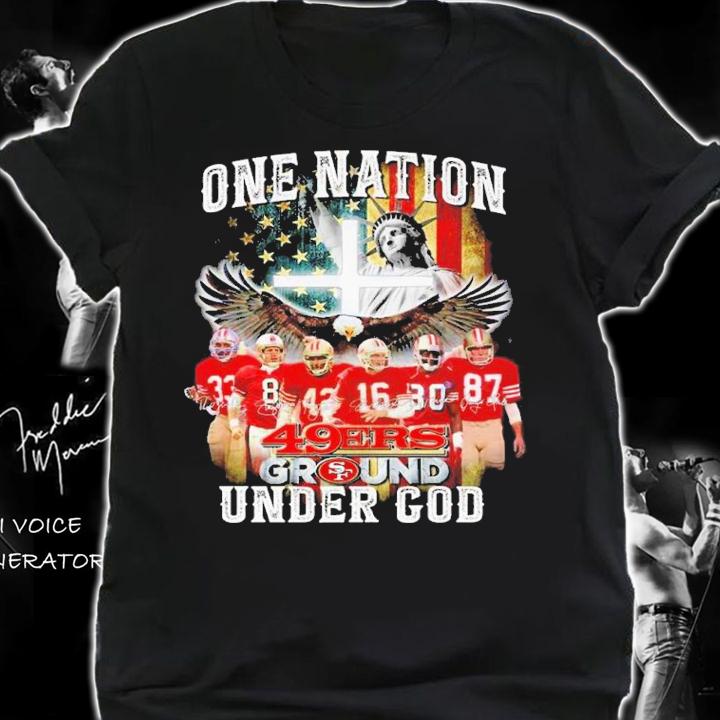 San Francisco 49ers One Nation 49ers Ground Under God Signatures Shirt t-shirt shirt