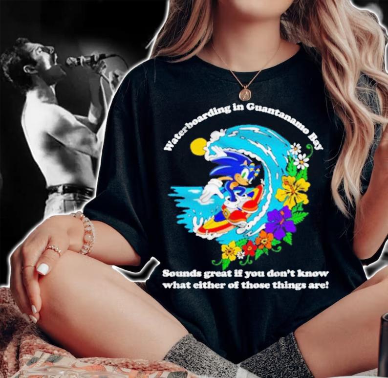 Sonic Waterboarding In Guantanamo Bay Shirt t-shirt woman shirt