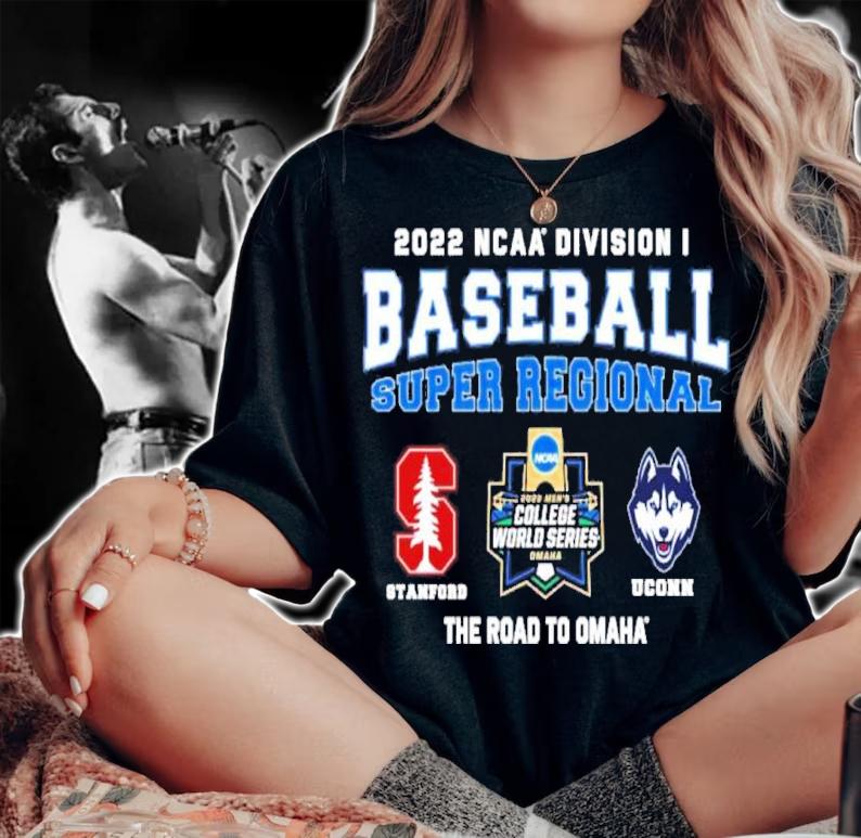Stanford Vs UConn NCAA Division I Baseball Super Regional 2022 Shirt t-shirt woman shirt