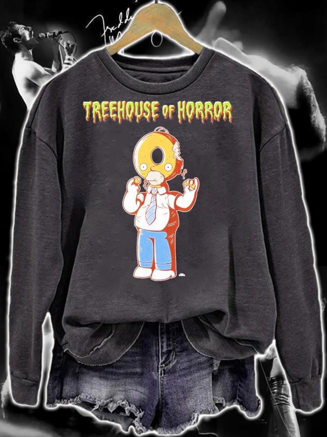 The Simpsons Treehouse Of Horror Homer Donut Head Halloween T-Shirt t-shirt