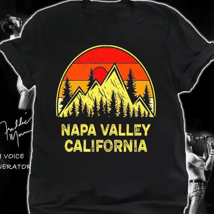 Vintage Napa Valley California CA Mountains Hiking Souvenir T-Shirt t-shirt shirt