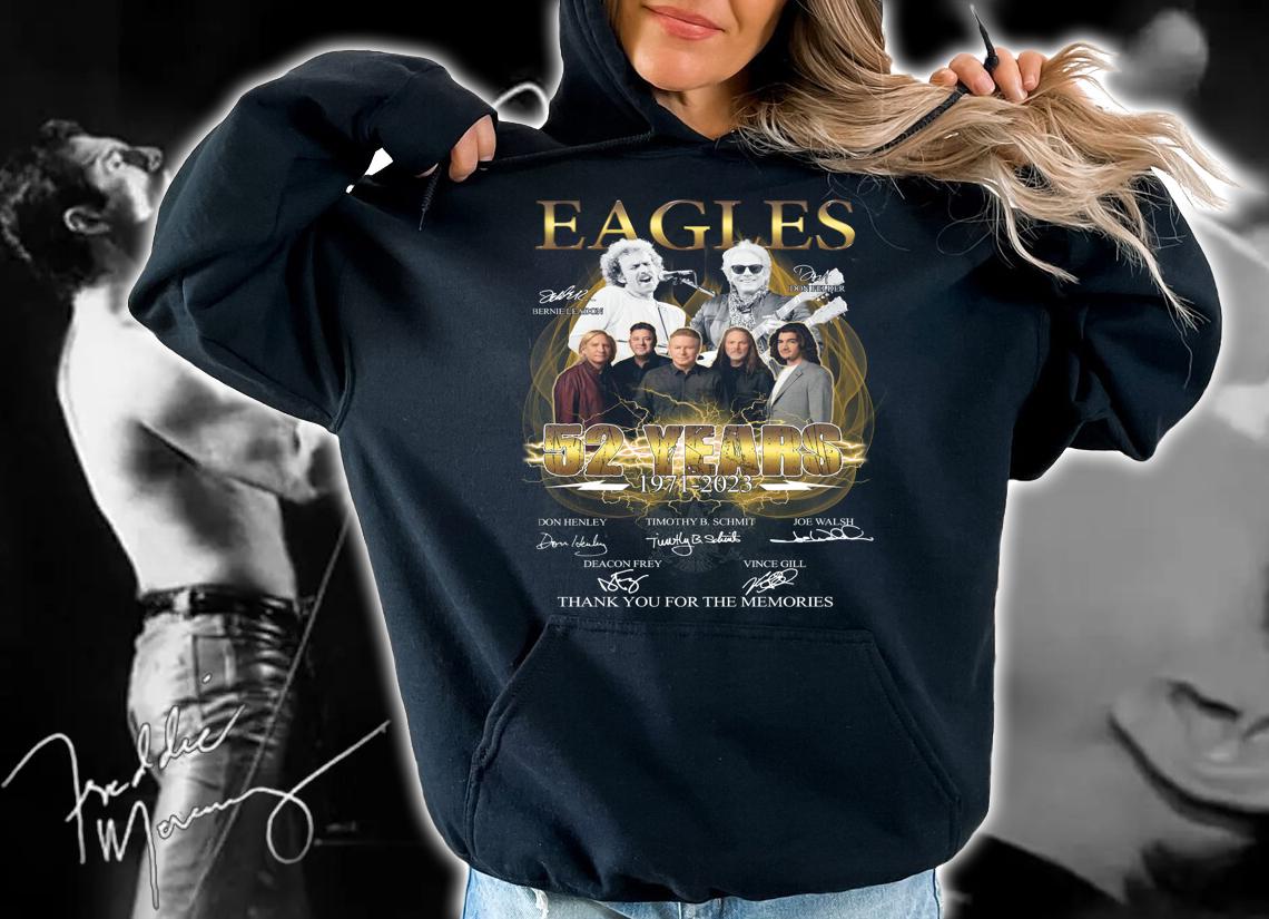 Eagles 52 Years 1971-2023 Thank You For The Memories Signatures t-shirt hoodie