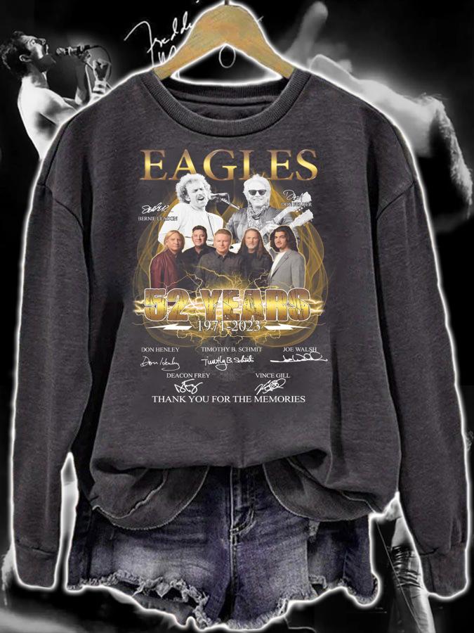 Eagles 52 Years 1971-2023 Thank You For The Memories Signatures t-shirt sweatshirt