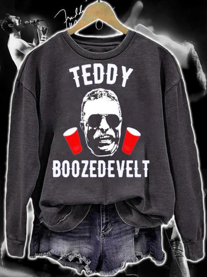 Teddy Boozedevelt Funny Red White Blue 4th Of July Shirt t-shirt sweatshirt