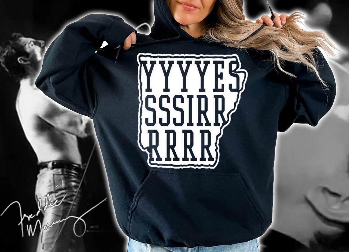 That Line AR Coach Sam Pittman Yessir Ark T-Shirt t-shirt