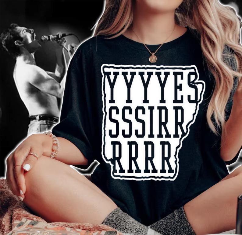 That Line AR Coach Sam Pittman Yessir Ark T-Shirt t-shirt