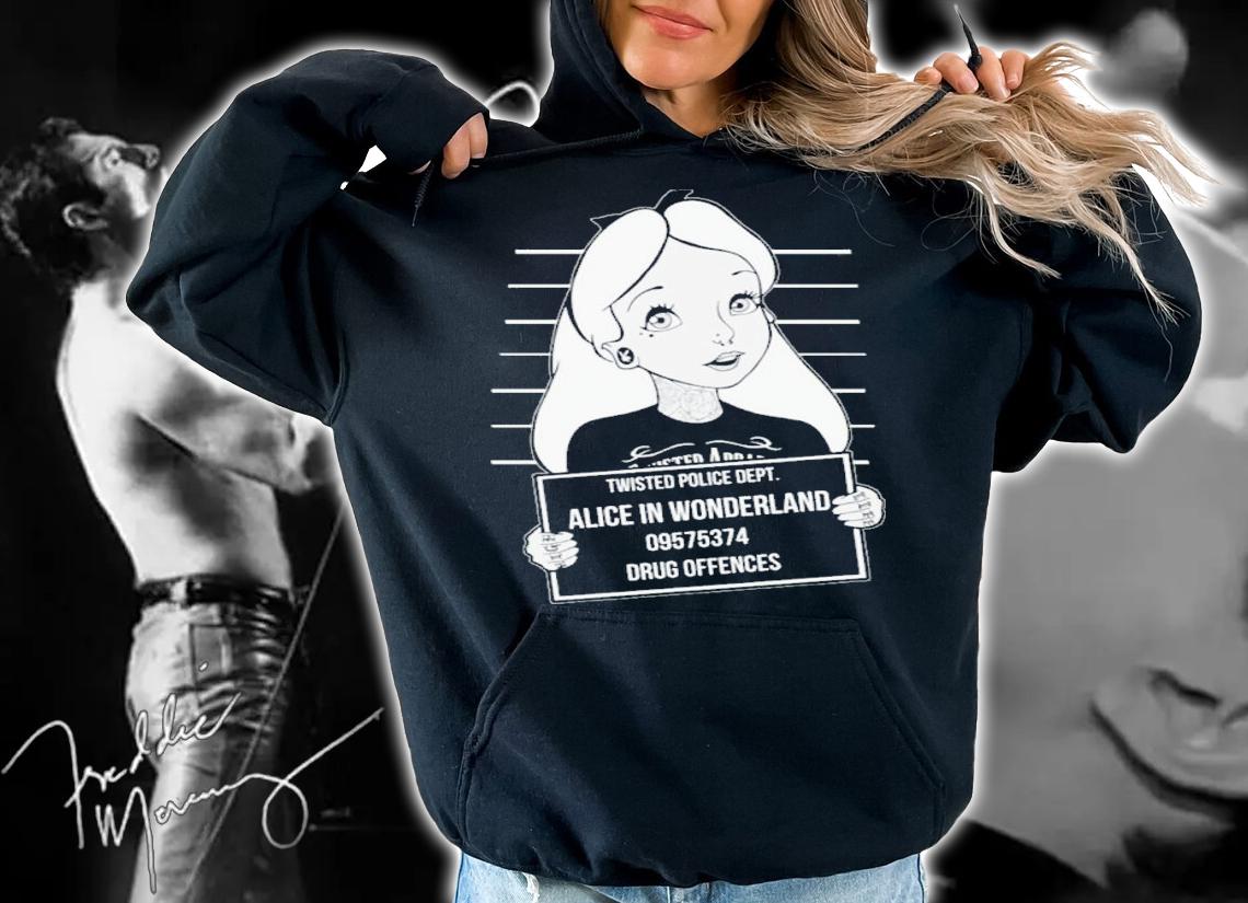 Twisted Alice In Wonderland Mugshot Shirt t-shirt
