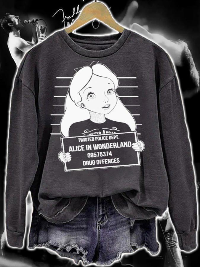 Twisted Alice In Wonderland Mugshot Shirt t-shirt