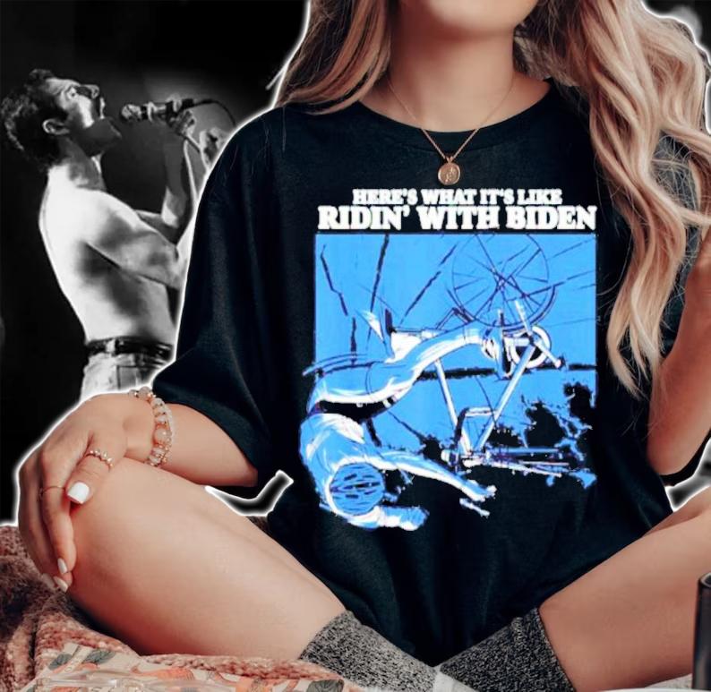 What It's Like Ridin With Biden Bicycle Fall Bike Fall Shirt t-shirt woman shirt