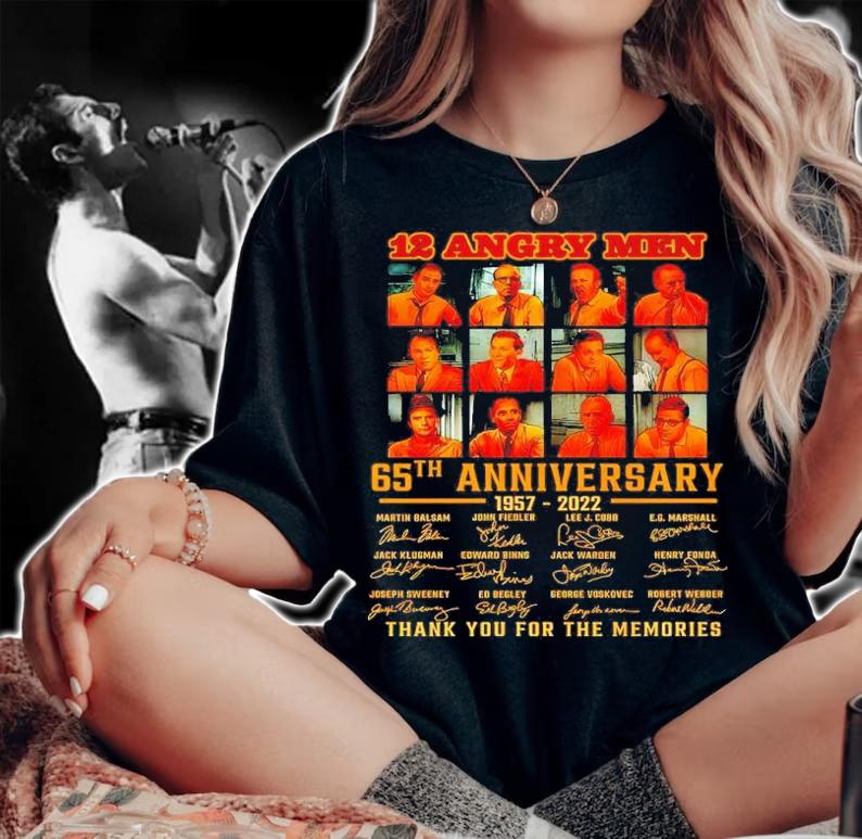 12 Angry Men 65th Anniversary 1957-2022 Signatures Thank You For The Memories Shirt t-shirt