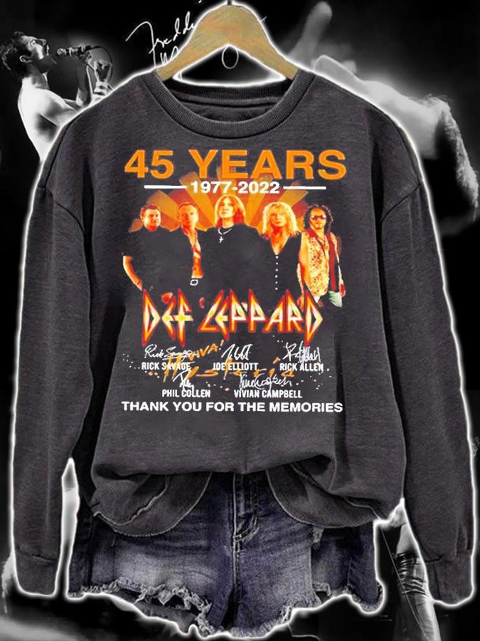 45 Years 1977 2022 Rick Savage Joe Elliott Rick Allen Phil Collen Signature Thank You For The Memories T-Shirt t-shirt
