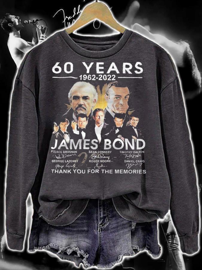 60 years 1962-2022 James Bond Signatures Thank You For The Memories Shirt t-shirt
