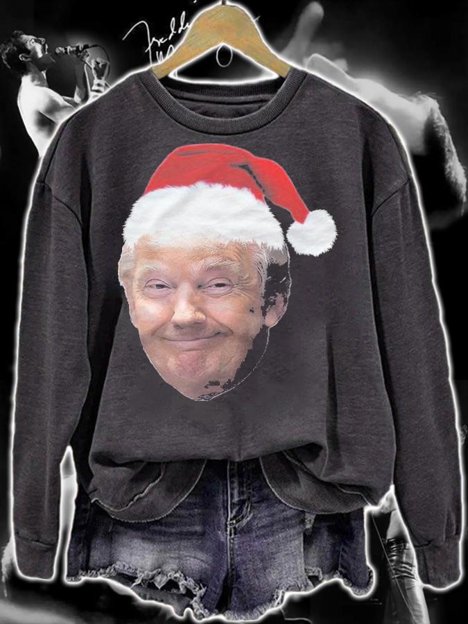 Anti Biden donald Trump Christmas Funny MAGA Santa T-Shirt t-shirt