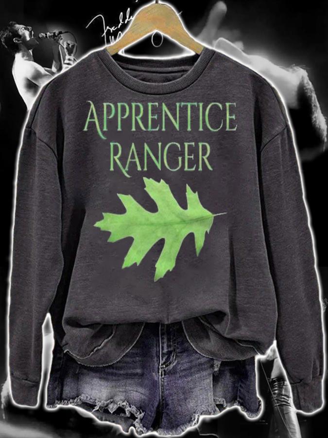 Apprentice Ranger Oak Leaf Bookish Literary Reader Pullover T-shirt t-shirt