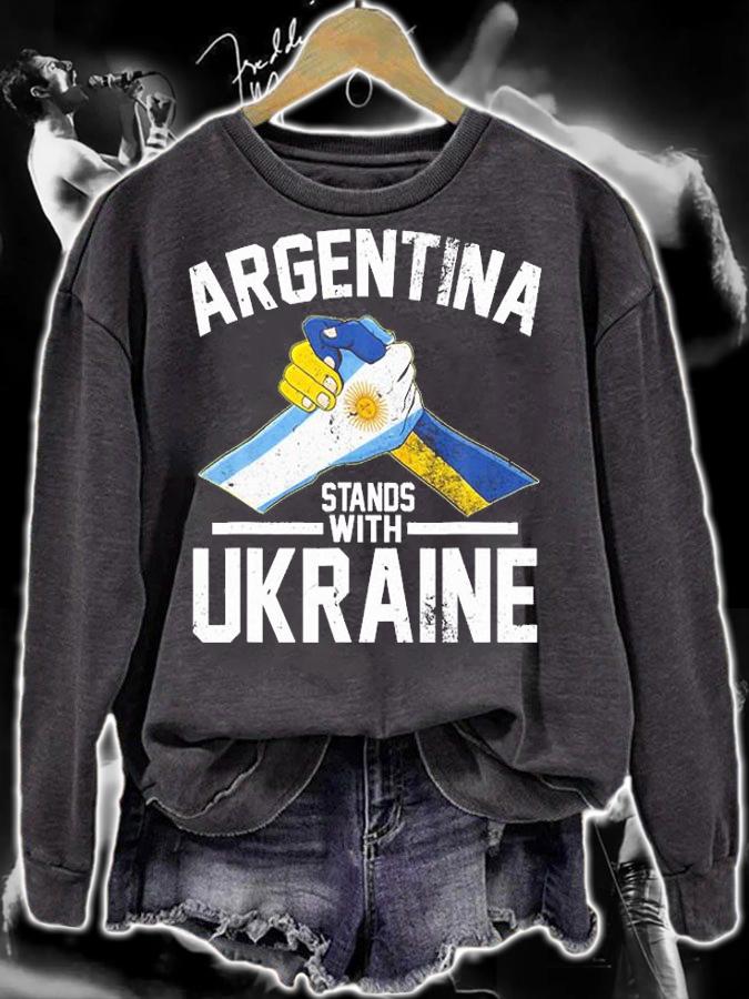 Argentina Stands With Ukraine Ukrainian Argentinia T-Shirt t-shirt