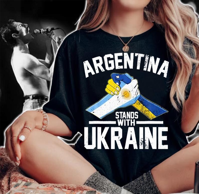 Argentina Stands With Ukraine Ukrainian Argentinia T-Shirt t-shirt