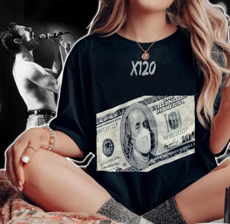 Benjamin Franklin American Money Mask T-Shirt t-shirt woman shirt