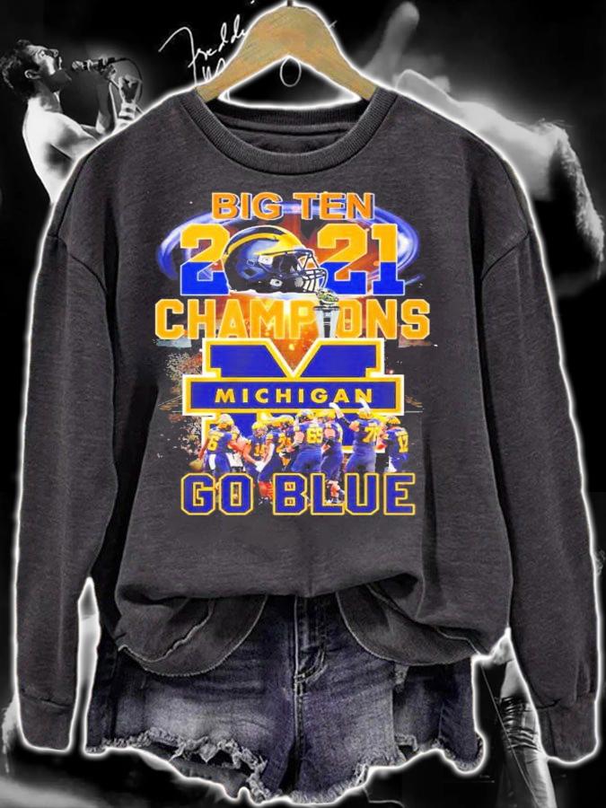 Big Ten Champions 2021 Michigan Go Blue Shirt t-shirt sweatshirt