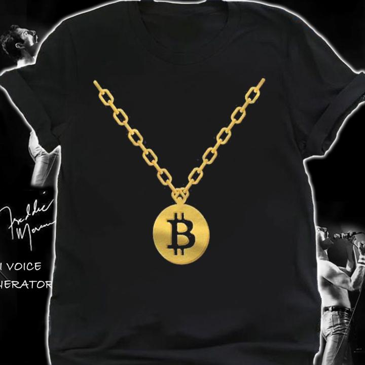 Bitcoin Bling Necklace Blockchain Cryptocurrency Shirt t-shirt shirt