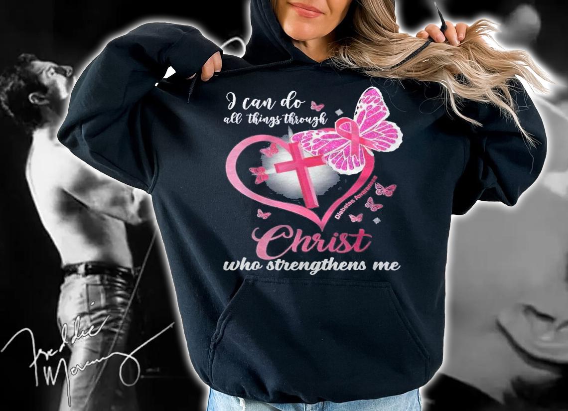 Breast Cancer Pink I Can Do All Things Through Christ Who Shirt t-shirt hoodie