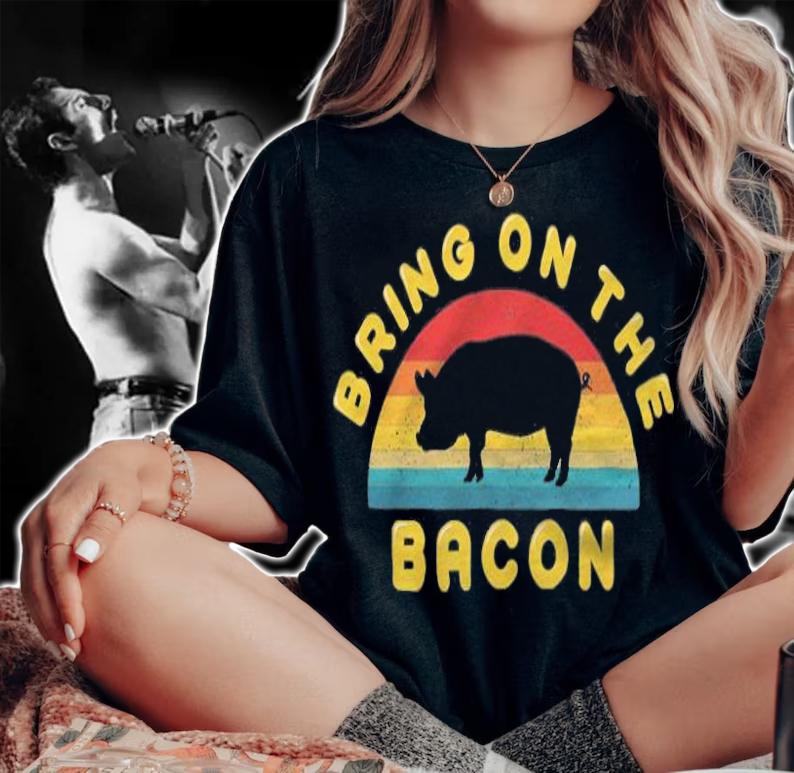 Bring on the Bacon Vintage T-shirt t-shirt woman shirt