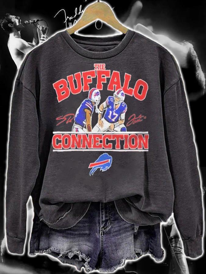 Buffalo Bills Josh Allen and Stefon Diggs The Buffalo connection signatures T-shirt t-shirt sweatshirt
