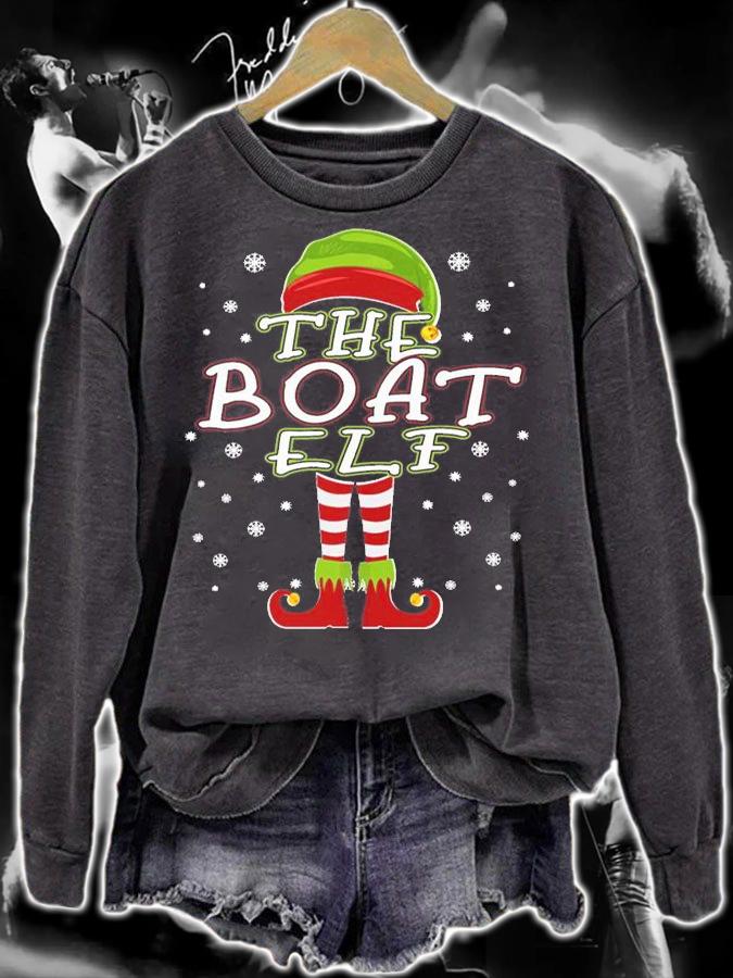 Boat Elf Matching Family Group Christmas Party T-Shirt t-shirt sweatshirt