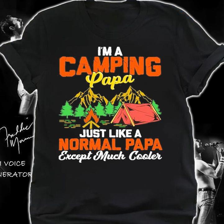 Camper Dad Camping Papa Outdoor Campsite Funny Gif T-Shirt t-shirt