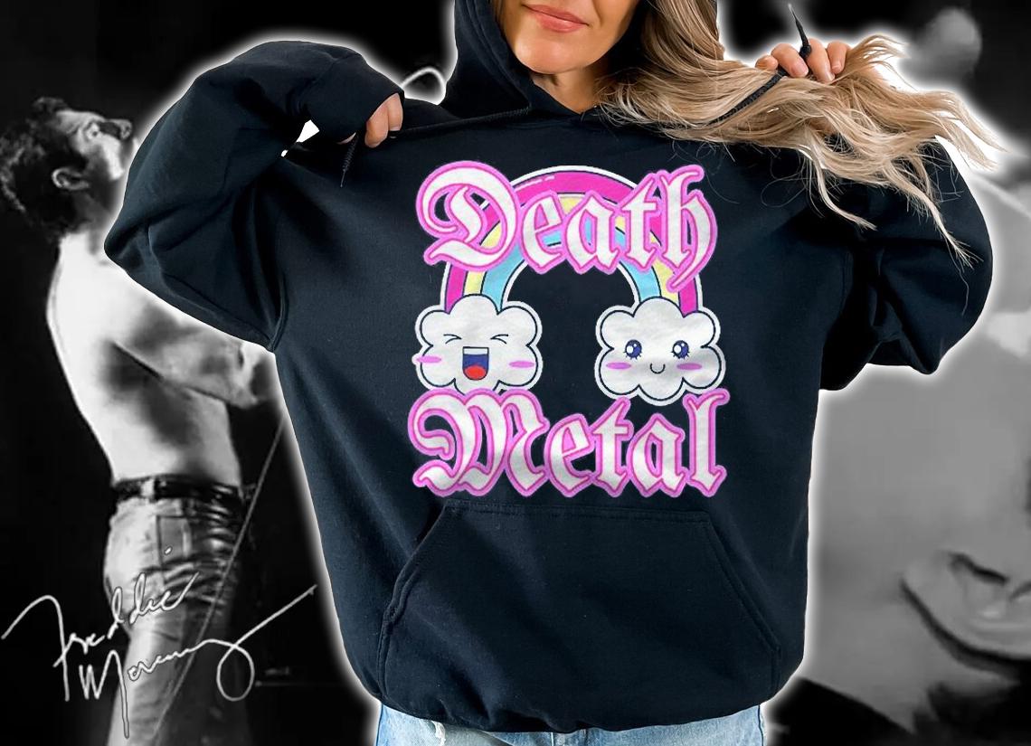 Death Metal Rock Music Fan Cute Kawaii Rainbow Heavy Metal Shirt t-shirt hoodie