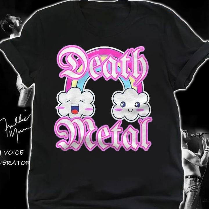 Death Metal Rock Music Fan Cute Kawaii Rainbow Heavy Metal Shirt t-shirt shirt