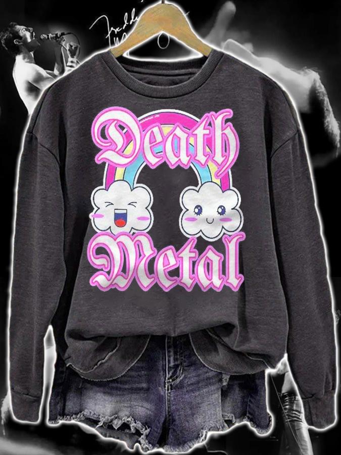 Death Metal Rock Music Fan Cute Kawaii Rainbow Heavy Metal Shirt t-shirt sweatshirt