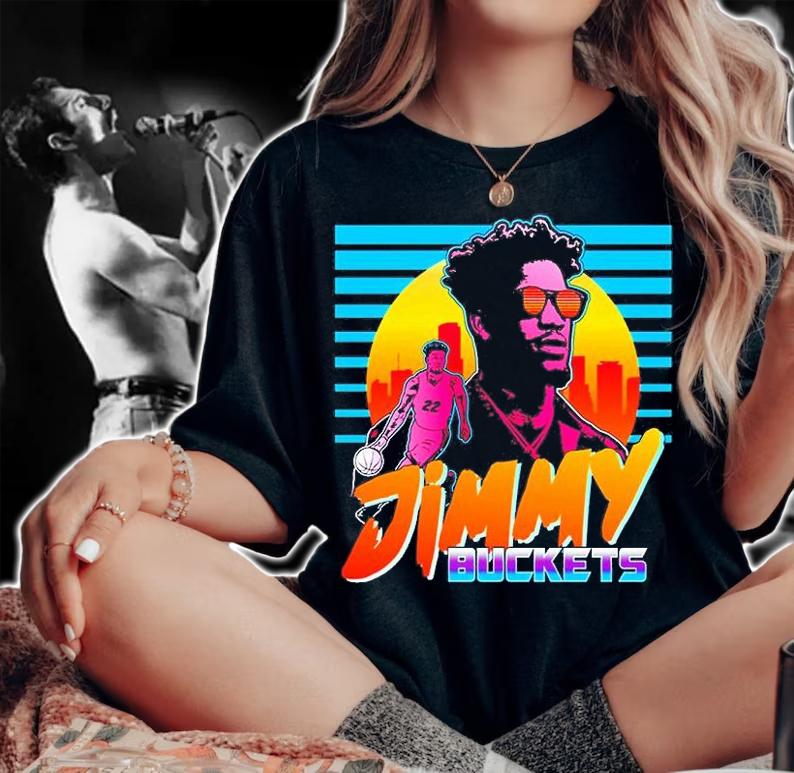 Jimmy Buckets Miami Outrun Style T-Shirt t-shirt