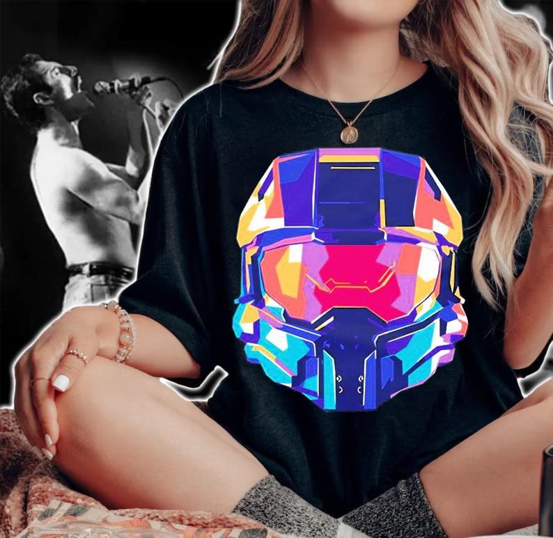 Halo  Master Chief Helmet T-Shirt t-shirt woman shirt