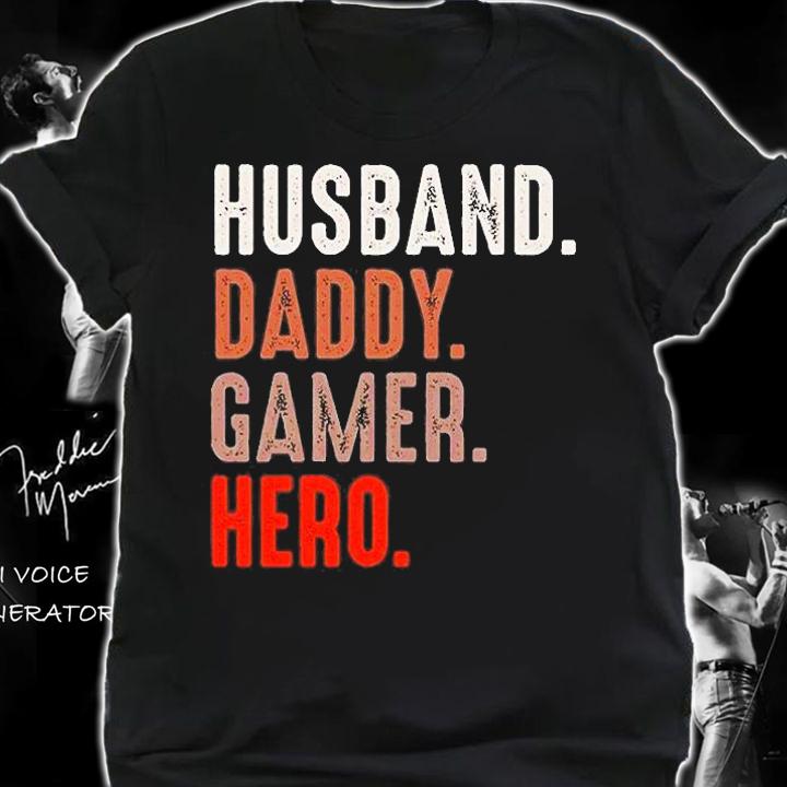 Husband Daddy Gamer Hero T-Shirt t-shirt