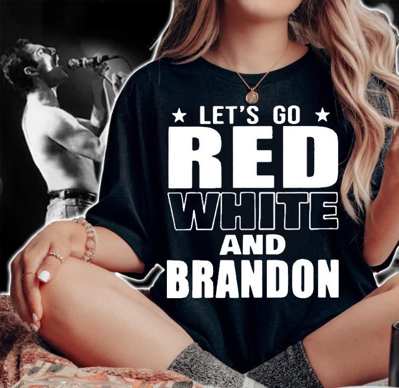 Let's Go Red White And Brandon Funny Anti Biden T-Shirt t-shirt woman shirt
