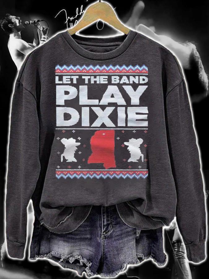 Let the Band Play Dixie Tacky Christmas shirt t-shirt sweatshirt
