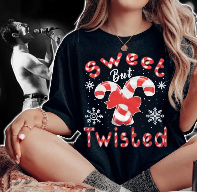 Sweet but twisted candy cane T-shirt t-shirt woman shirt