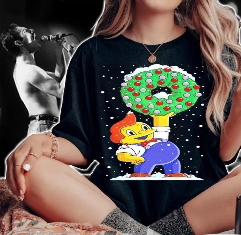 Festive Donut Christmas Shirt t-shirt woman shirt