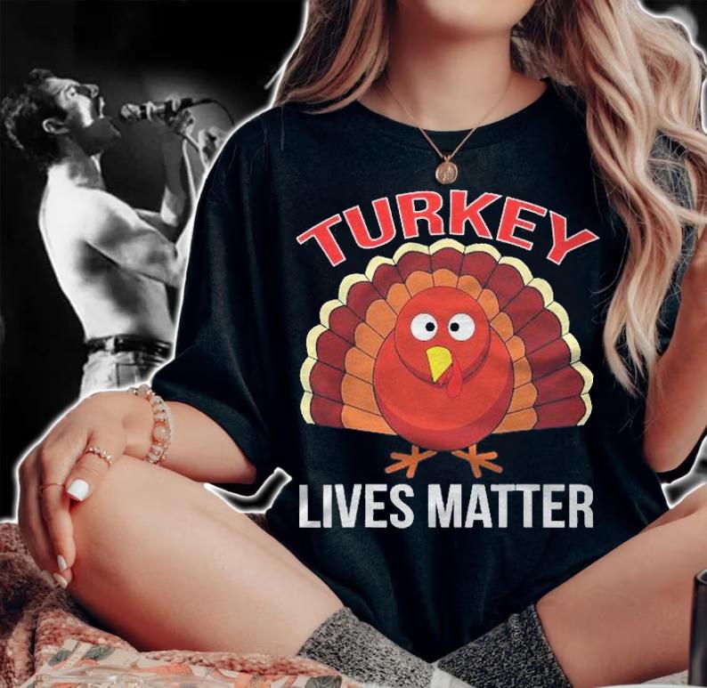 Funny Thanksgiving Turkey Lives Matter Vegetarian Gift Shirt t-shirt