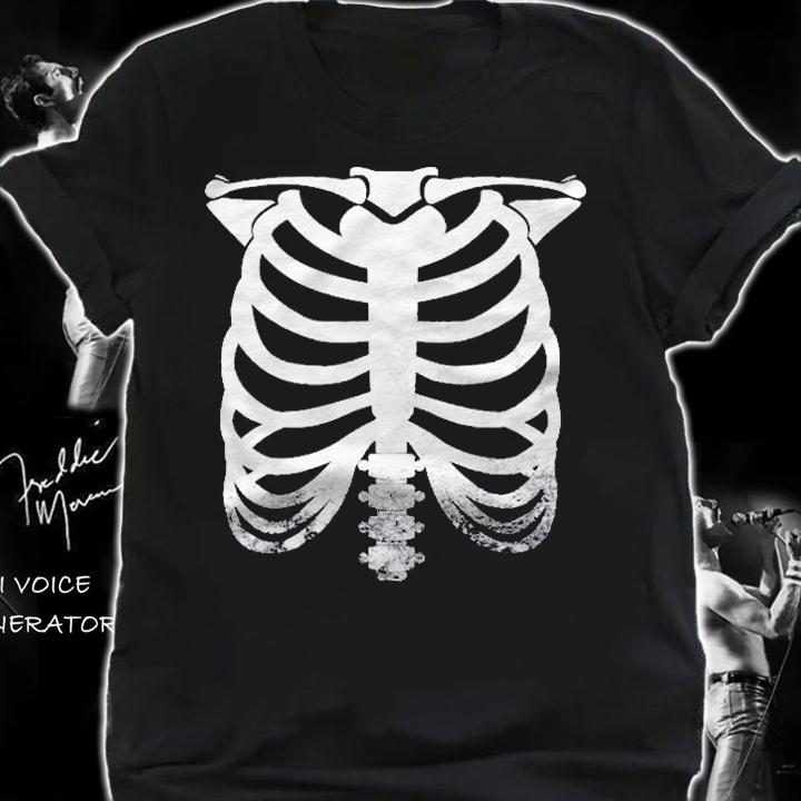 Halloween Skeleton Rib Cage Funny Retro Vintage Graphic Shirt t-shirt