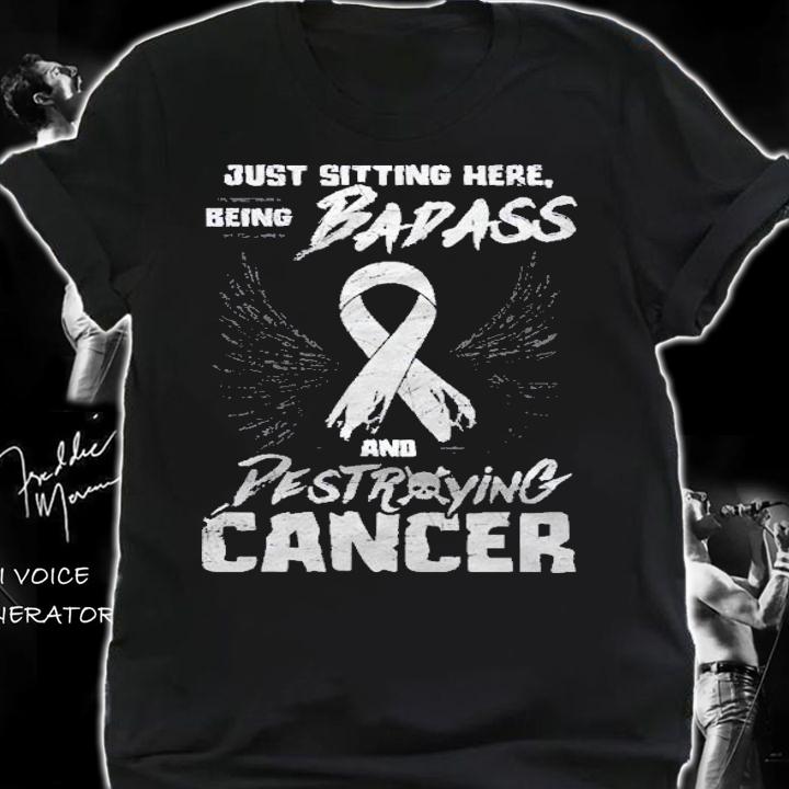 Lung Cancer Just Being Badass Destroying Shirt t-shirt