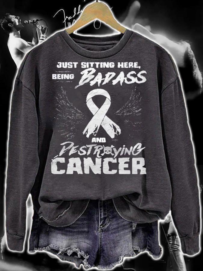 Lung Cancer Just Being Badass Destroying Shirt t-shirt