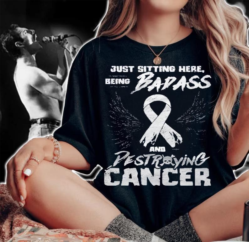 Lung Cancer Just Being Badass Destroying Shirt t-shirt