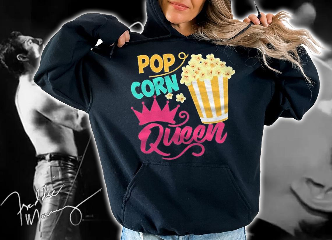 Popcorn Queen Cool Tasty Movie Snack Food Funny Girl Gift Shirt t-shirt hoodie