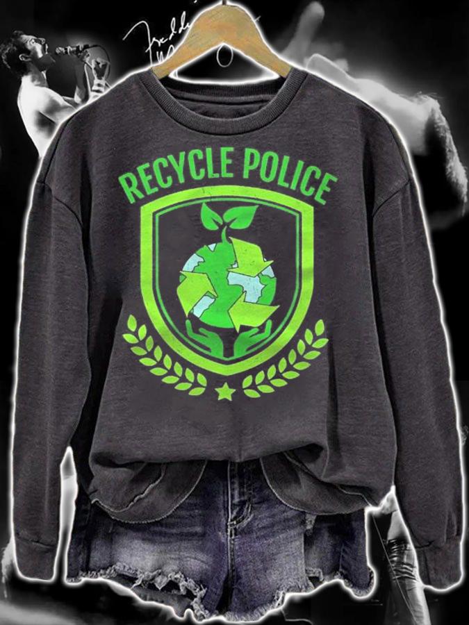 Recycle Police Earth Day Environmental Recyclist shirt t-shirt