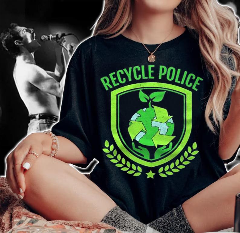 Recycle Police Earth Day Environmental Recyclist shirt t-shirt