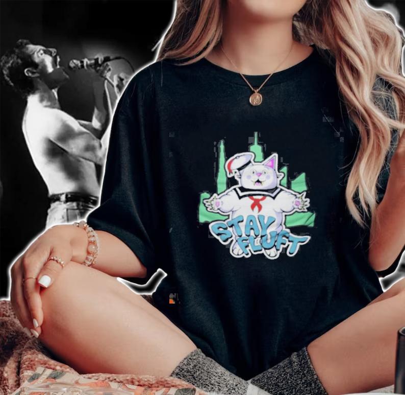 Stay Fluft Cat T-shirt t-shirt woman shirt